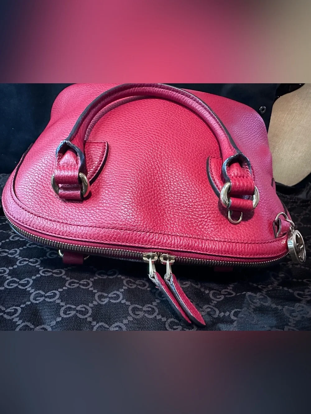 Gucci Leather GG Charm Dome 2Way Pre-Owned